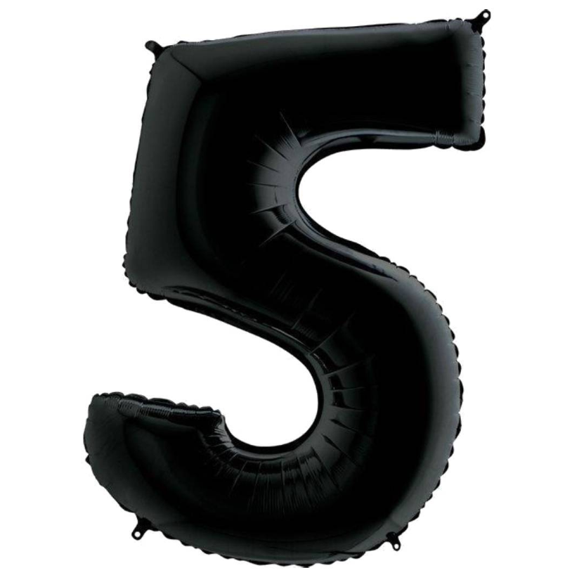 Folyo Balon Siyah 5 34 İnç 76 Cm